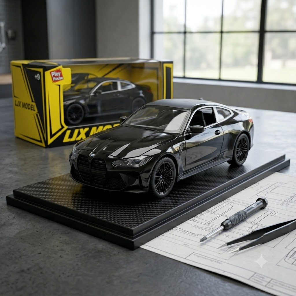 BMW M3 1:32 Black Diecast Model Car | Metal Scale Kit | RC Drift Kart