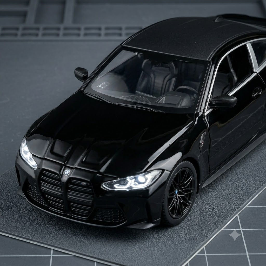 BMW M3 1:32 Black Diecast Model Car | Metal Scale Kit | RC Drift Kart