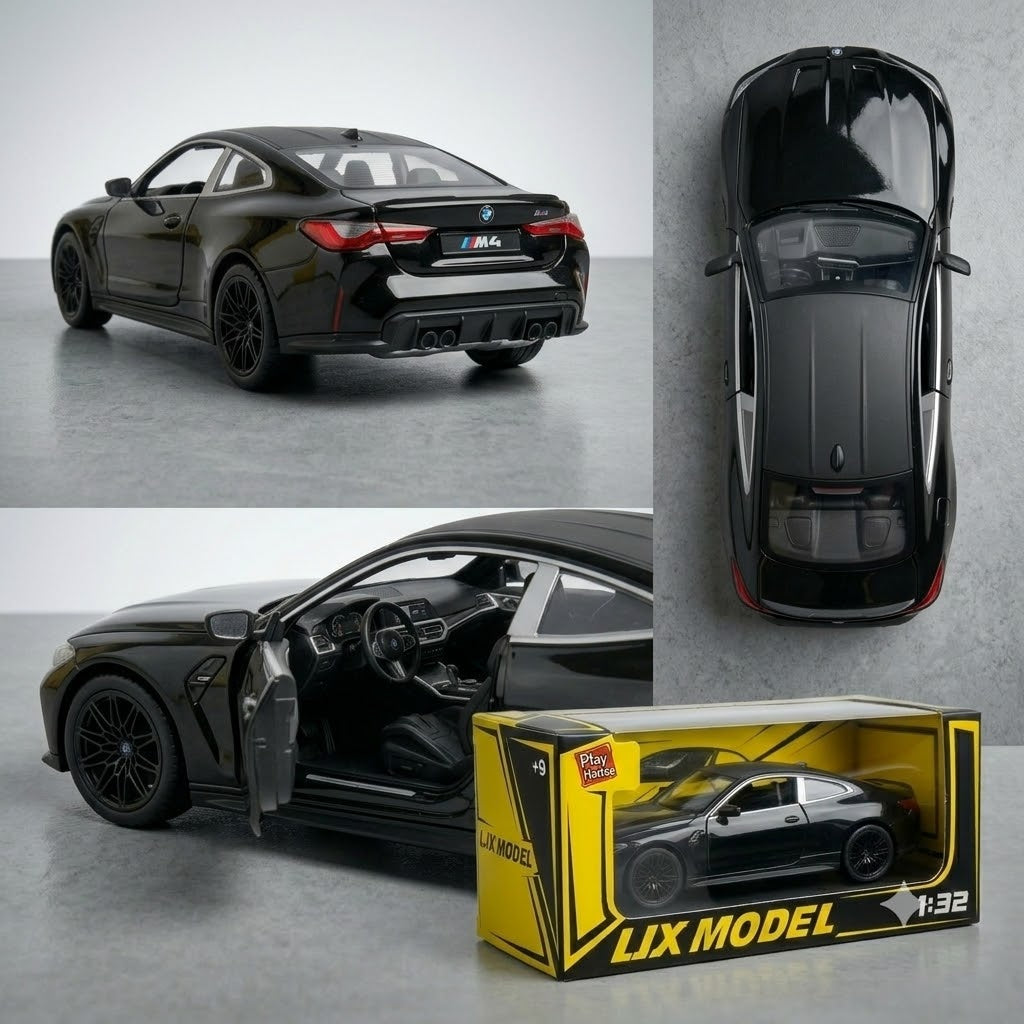 BMW M3 1:32 Black Diecast Model Car | Metal Scale Kit | RC Drift Kart