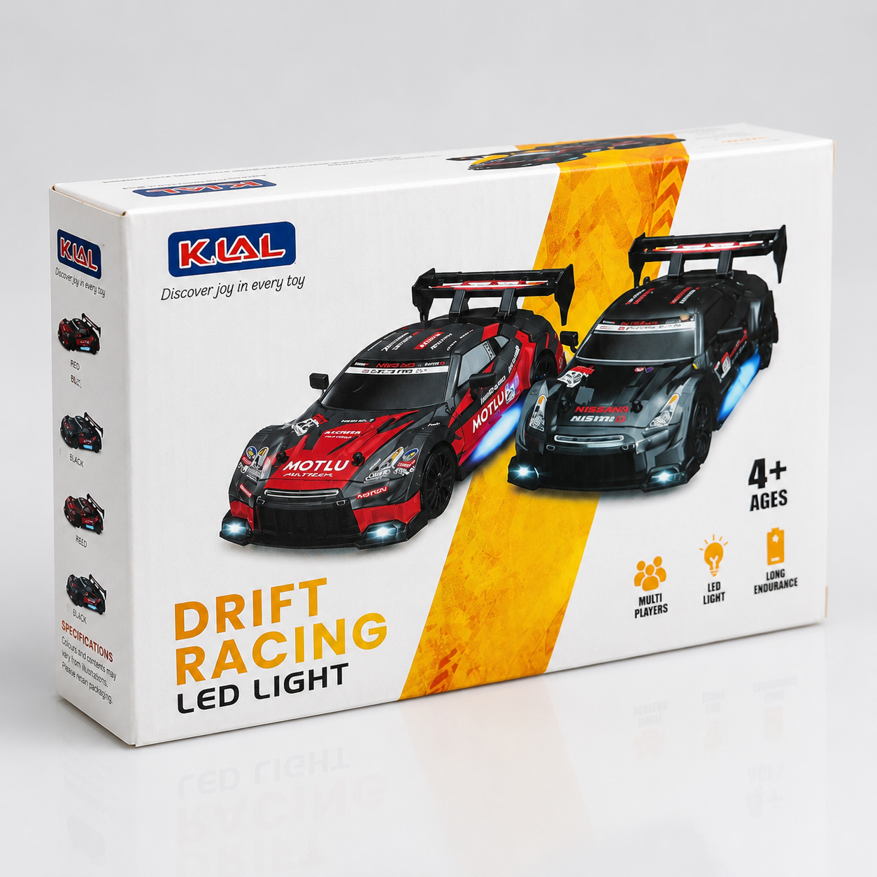RC Drift Kart MiniRacer | Mini RC Drift Car | LED Headlights |  Red & Black GT Edition | Kids & Adults