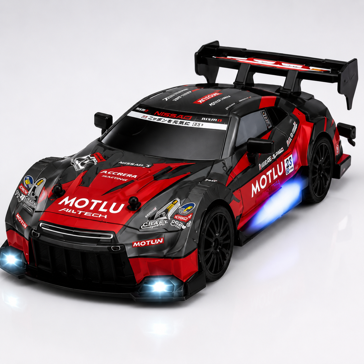 RC Drift Kart MiniRacer | Mini RC Drift Car | LED Headlights |  Red & Black GT Edition | Kids & Adults