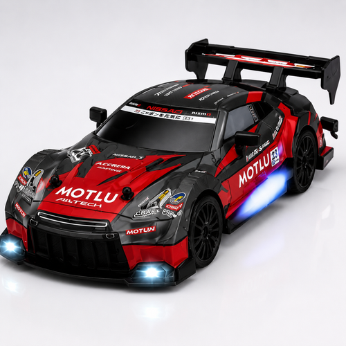 RC Drift Kart MiniRacer | Mini RC Drift Car | LED Headlights |  Red & Black GT Edition | Kids & Adults