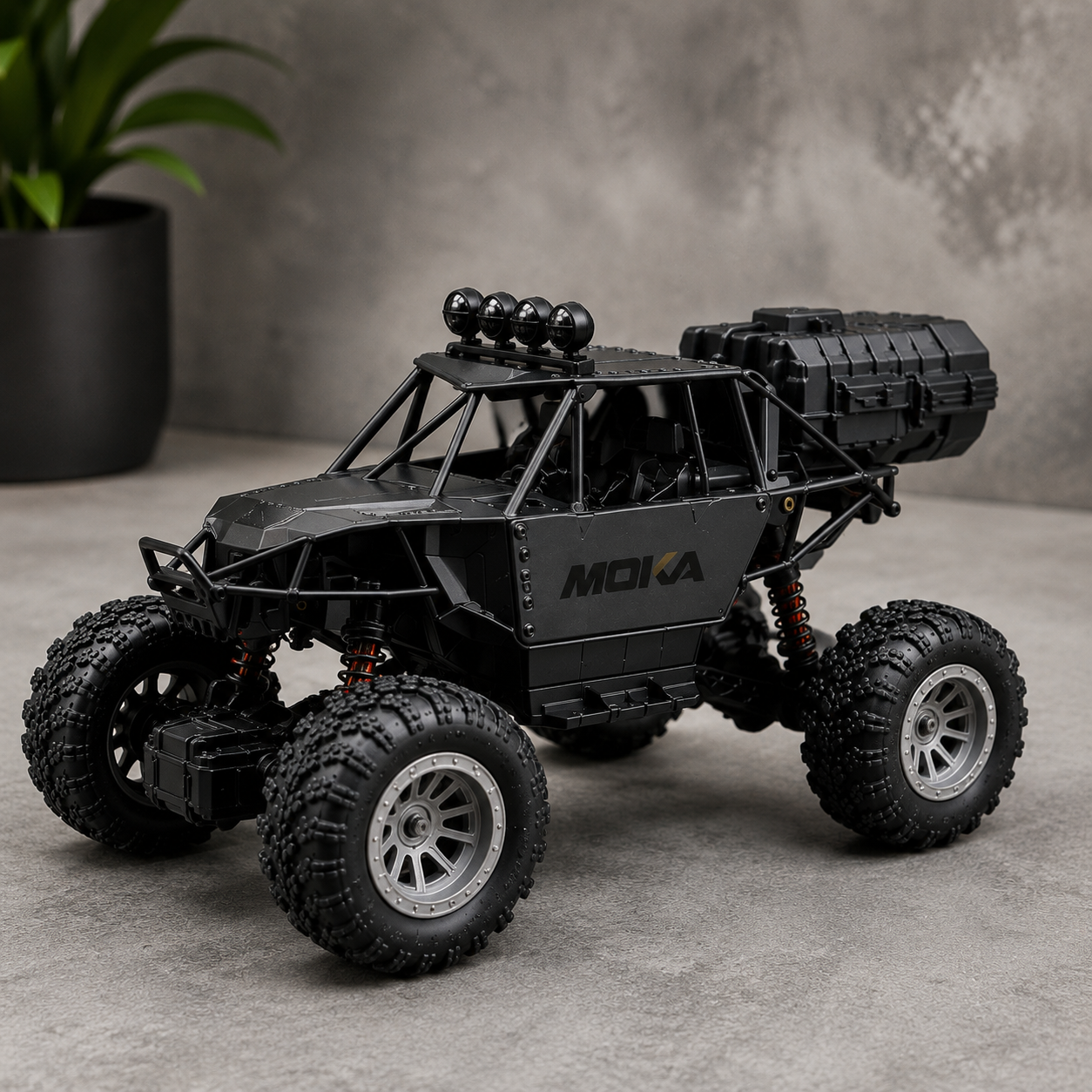 RC Drift Kart TerrainBeast 4WD | Off-Road RC Monster Truck |  Metal Body | Big Foot Rock Crawler | Black Edition